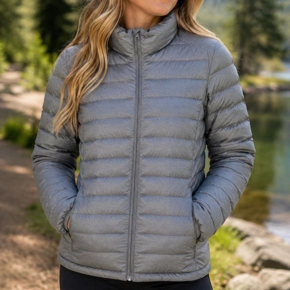 NWOT Big Chill Puffer Jacket Women's Small Gray Polyester Quilted